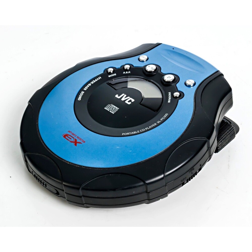JVC XL-PG300 Portable Blue cd-r/rw Player+Arm Band | Working